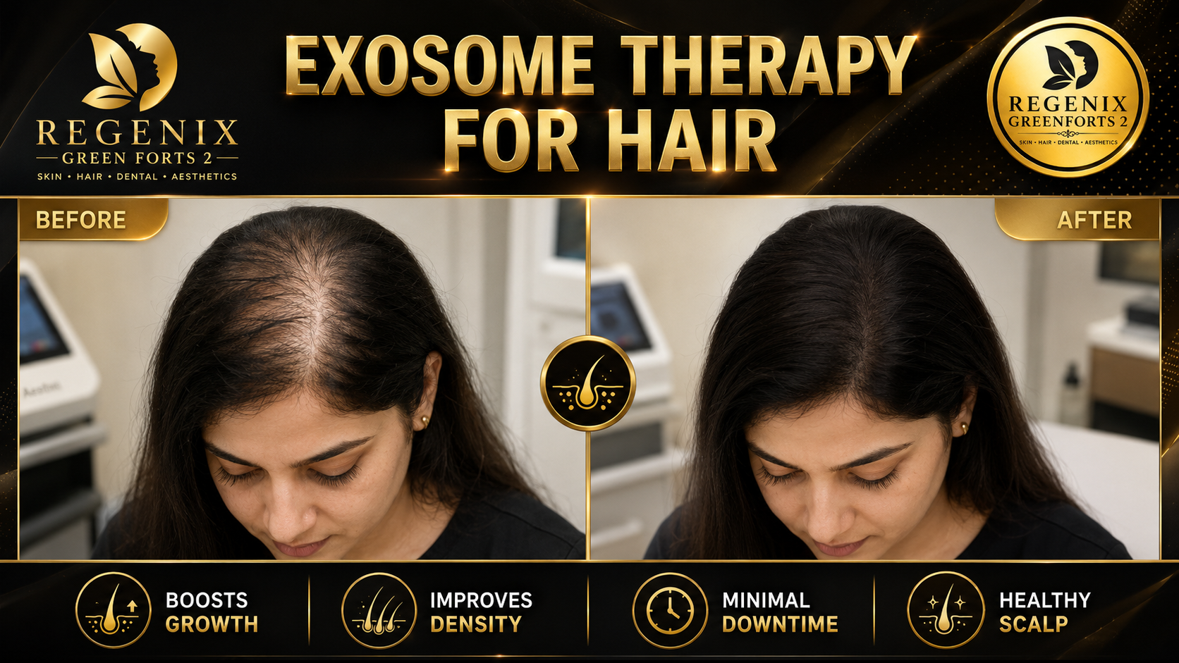 Hair Treatment Result at Regenix